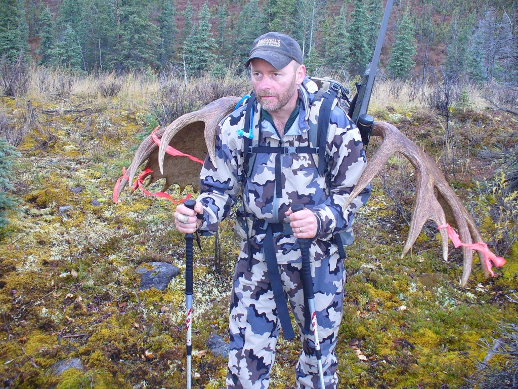 Steve Boswell packing out Alaskan Moose